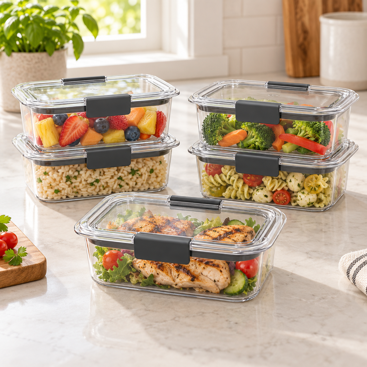 Rubbermaid Brilliance 3.2-cup set of five — Lifestyle Hero