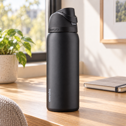 Owala FreeSip 32 oz, Very, Very Dark — Lifestyle Hero