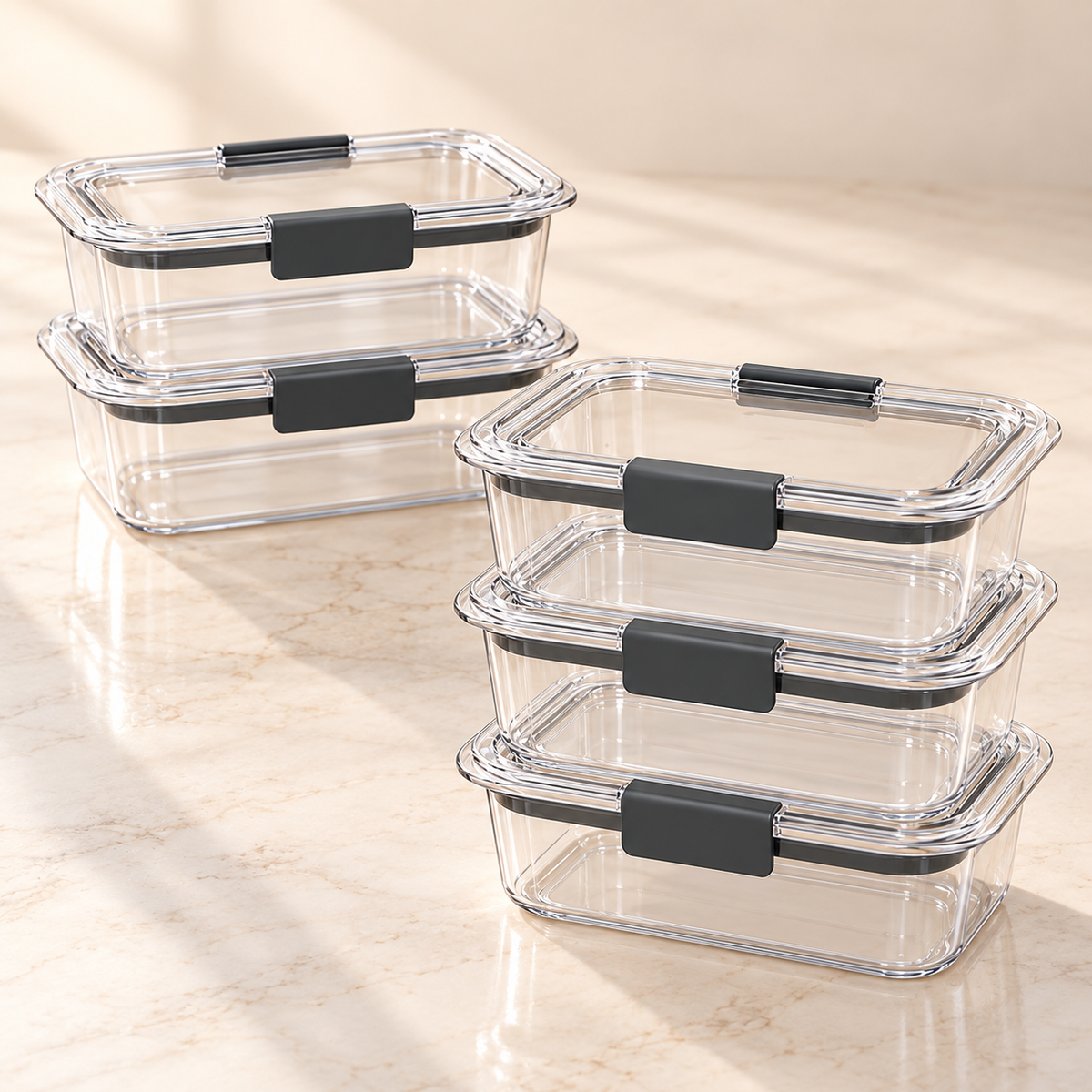 Rubbermaid Brilliance 3.2-cup set of five — Clean Set Identity