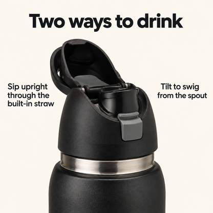 Owala FreeSip 32 oz, Very, Very Dark — FreeSip Function