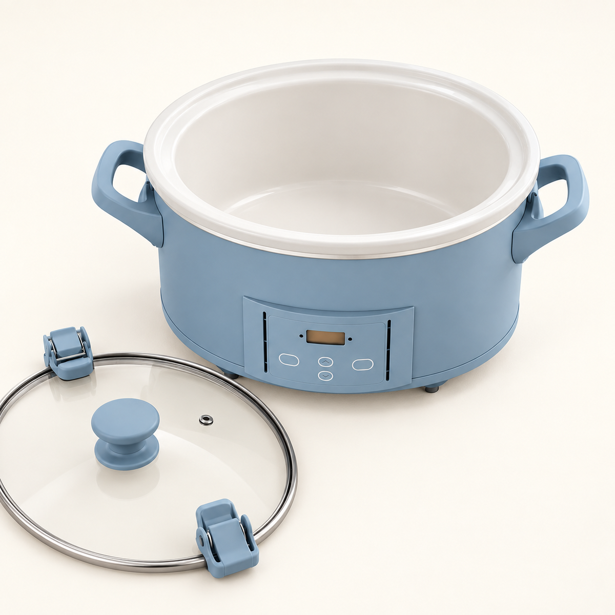 Crock-Pot Design Series 7-Quart, Morning Haze Blue — Open Crock