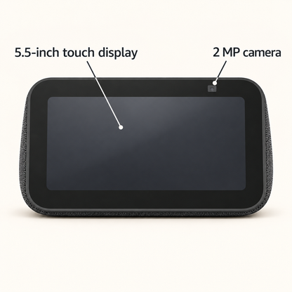 Echo Show 5 (3rd Gen, Charcoal) — Display + Camera